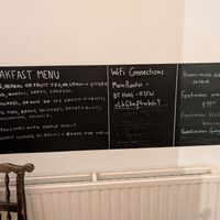 Menu at Michael House in Tintagel