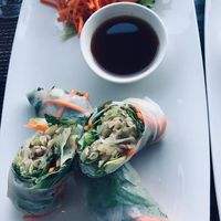 Fresh spring rolls at Avantika in Panama City
