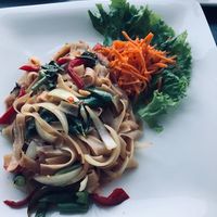 Drunken noodles vegan no protein at Avantika in Panama City