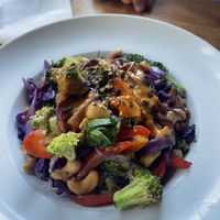 Asian bowl (tofu added after)  at Kilted Mermaid in Vero Beach