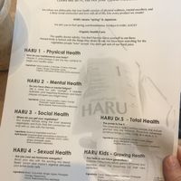 English menu  at Haru Juice in Osaka