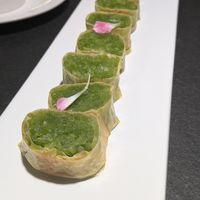 Tofu rolls with cactus (?) and sichuan pepper seasoning at Tian Su Wu Jie in Xian