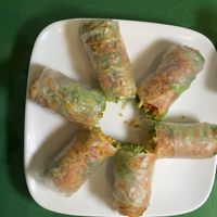 Rice paper rolls w veggies  at Thanh Tinh Chay in San Diego