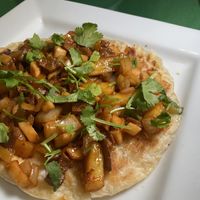 Pizza w pineapples  at Thanh Tinh Chay in San Diego