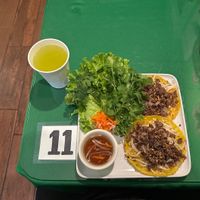 crepes with ground beef …..  at Thanh Tinh Chay in San Diego