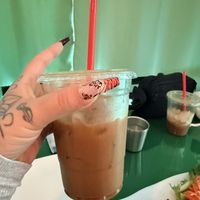 Vietnamese iced coffee   at Thanh Tinh Chay in San Diego