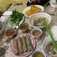 Bì Cuôn (spring rolls) - Bún Mang (noodles) - Bánh Xèo (Vietnamese Crepe) at Thanh Tinh Chay in San Diego