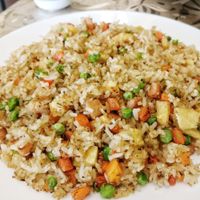 Lemongrass fried rice at Thanh Tinh Chay in San Diego