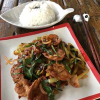 Vegan twice cooked pork  at Stuffed in Koh Tao