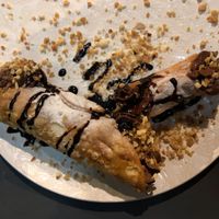 Canneloni stuffed with chocolate  at Utopia in Nice