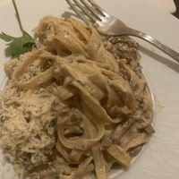 Creamy cheesy mushroom Tetrazzini   at Utopia in Nice