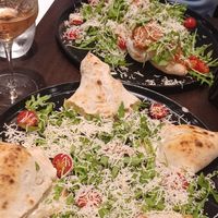 Pizza Calzone and Stella at Utopia in Nice