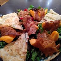 Melon, plant based ham and foccacia at Utopia in Nice