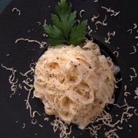 Pasta with Alfredo sauce  at Utopia in Nice