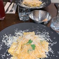 Red pesto pasta  at Utopia in Nice