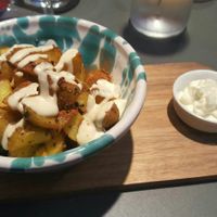 Patatoes with cheese at Utopia in Nice