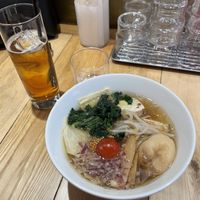 special ramen, ume soda  at Chipoon in Tokyo