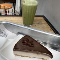 Ice Cream Cake Slice Matcha Frappé  at Astronauta in Sao Paulo