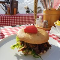 Vegan sandwich with marinated pulled chunks. at Arlberg Thaja in St Anton Am Arlberg