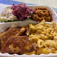 Sampler (also comes with baked beans, cornbread, & collard greens)  at Stuff I Eat in Inglewood