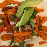 Jackfruit Kale Enchilada Pie at Stuff I Eat in Inglewood