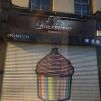 Cute art on the shutter at Blackberries Pattisserie in Houghton-le-spring