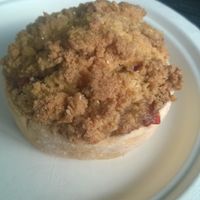Apple and blackberry crumble tart at Blackberries Pattisserie in Houghton-le-spring