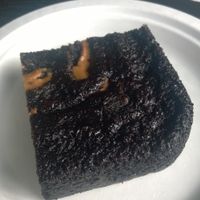 Peanut butter and banana chocolate brownie at Blackberries Pattisserie in Houghton-le-spring