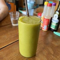 Detox juice with mango and caqui   at Turquesa Comida Arabe in Bonito