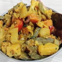 Mixed vegetable curry at Pardesi Vaishno Dhaba in Dandenong