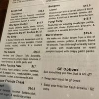 Menu early 2021 at Paper Moon in Annerley