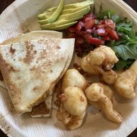 Buffalo cauliflower & quesadilla  at Paper Moon in Annerley