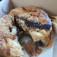 Vegan steak and pepper pie  at Paper Moon in Annerley