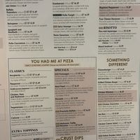 Menu  at Bella Italia in York