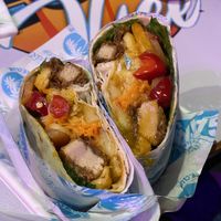 hot sweet chilli wrap  at Vegan Vice in Cambridge