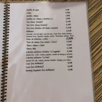 Menu  at La Mala Mujer in Madrid