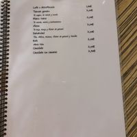 Menu  at La Mala Mujer in Madrid