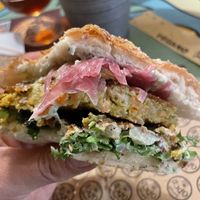 Vegan Sandwich with a bite out of it… 😜  at Open Baladin in Rome