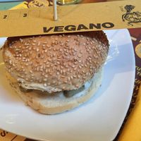 My vegan burger  at Open Baladin in Rome