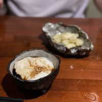 Peanut tofu and shallots  at Shimabukuro in Naha