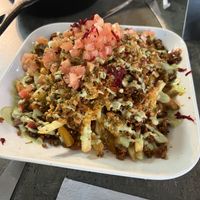 Loaded fries also tasted amazing   at El Punto Vegano in Catano