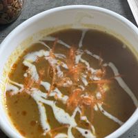 Pumpkin soup  at El Punto Vegano in Catano