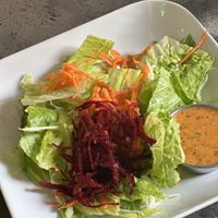 Salad w/ red pepper dressingg  at El Punto Vegano in Catano