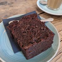 Vegan banana choco cake at Bloom in Luxembourg City