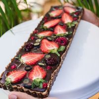 Raw Vegan Chocolate Tart at Greenwish in Cascais