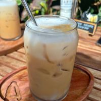 Iced Latte with almondmilk at Amaranto in Bocas Del Toro