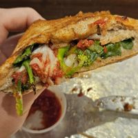 Daiya cheese, broccoli, spinach, green peppers at Uncle Maddio's Pizza in High Point