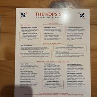 VEGAN menu  at The Hops Spot in Syracuse