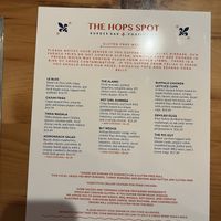 GF menu  at The Hops Spot in Syracuse