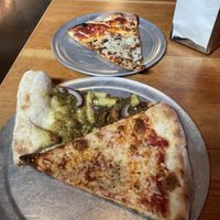 All three vegan slices.   at Sizzle Pie in Reno